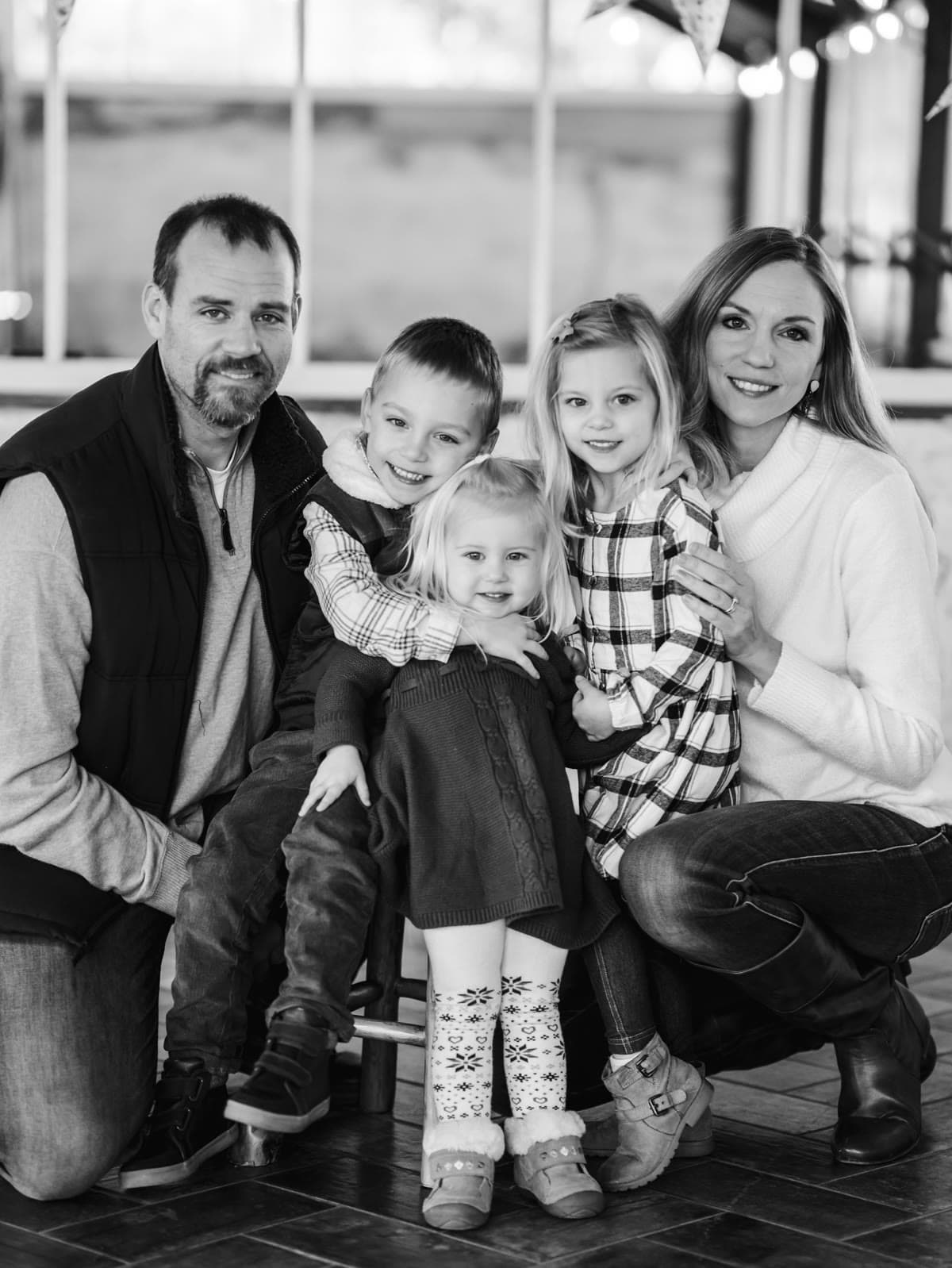 Wyatt Saint, founder of MWA Forge, with his family